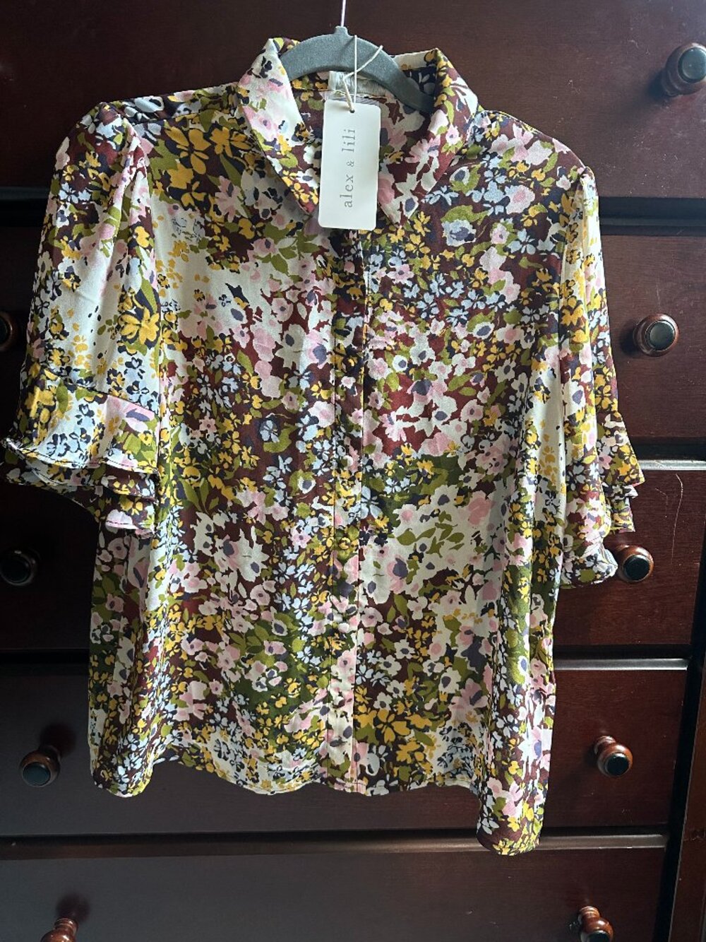 Alex + Lili Floral Top NWT